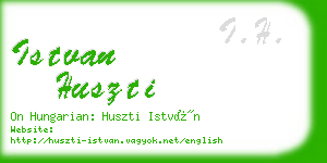istvan huszti business card